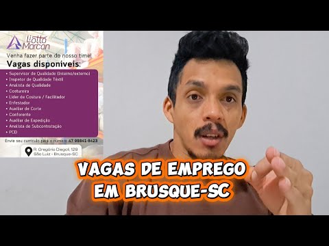 Vagas de emprego em Brusque SC #brusque #santacatarina #emprego 