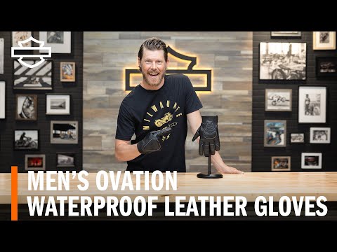 Harley-Davidson Men's Ovation Waterproof Leather Motorcycle Gloves Overview