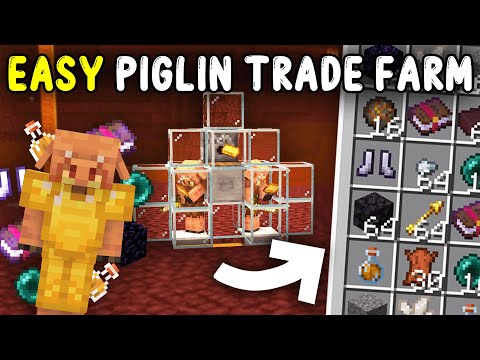 EASIEST PIGLIN BARTER Farm Minecraft 1.21! (FULLY AFK)