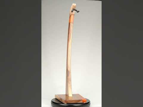 Custom wooden handmade guitar stand – golden walnut #3 image 7