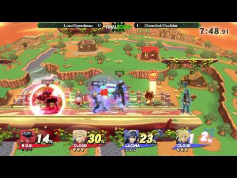 FRXX Sm4sh Doubles - Doombot/Deafstar vs Loco/Mr. Speedman - Smash 4 Doubles Losers Semis