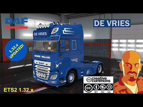DAF XF 116 DE VRIES + TRAILER (RECOVERED) ETS2 1.36.x & OLDER VERSIONS