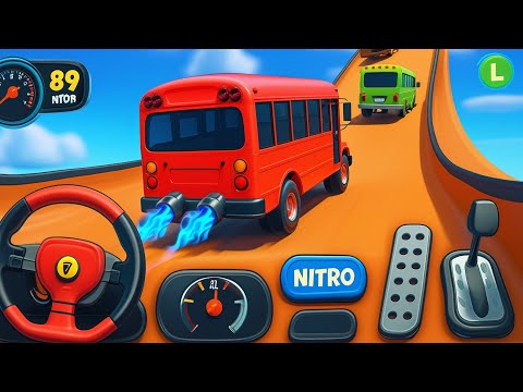 Crazy Bus Mega Ramp Impossible Racing Bus Stunts Impossible Tracks Android Gameplay Video P-03 #10