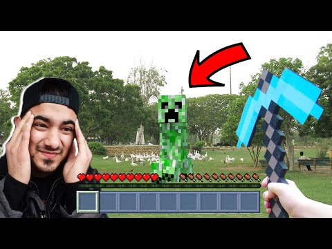 Playing MINECRAFT in REAL LIFE with @YesSmartyPie