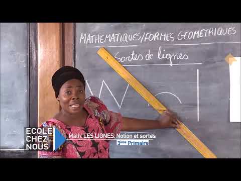 MATH-Formes géométriques: NOTION ET SORTES DE LIGNES ( 3è Primaires)