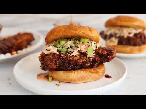 Saucy Korean Fried Chicken Sandwich Recipe