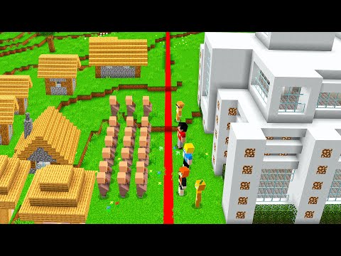 The Villagers Split My Village in Half in Minecraft!