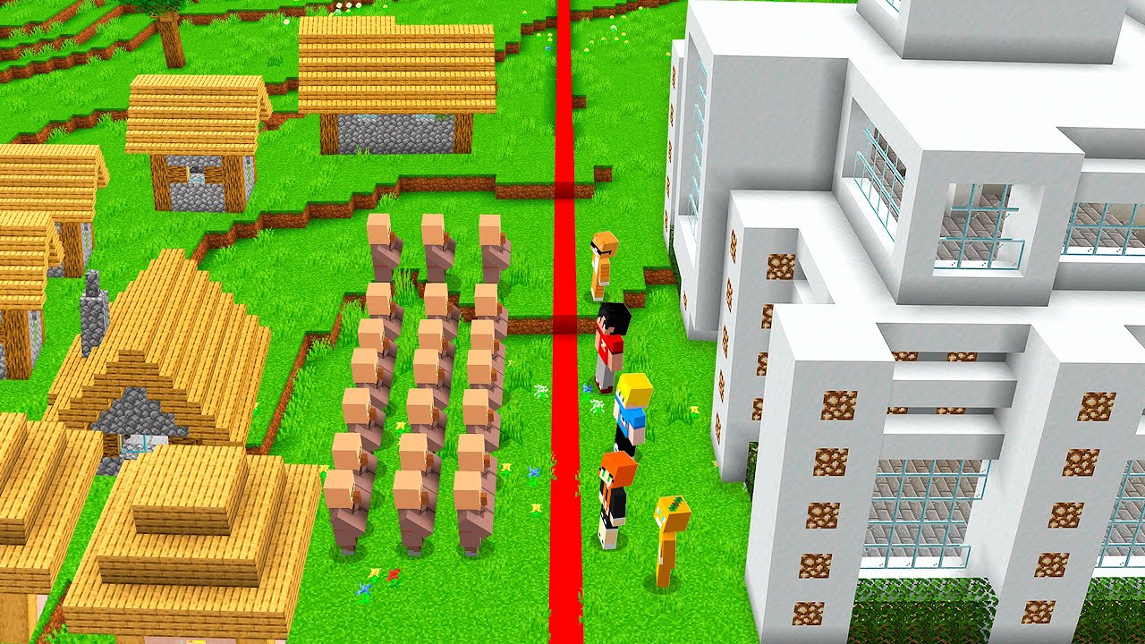 Os Aldeões Separaram Minha Vila ao Meio no Minecraft!