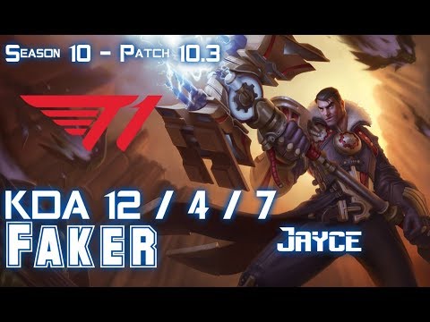 T1 Faker JAYCE vs QIYANA Mid - Patch 10.3 KR Ranked