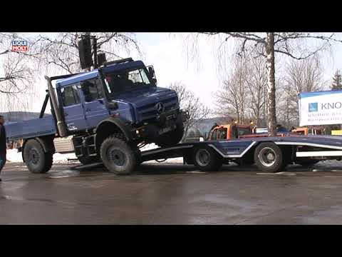 Onlinemotor Unimog U 4023 als Hochgeländegängiger Unimog im Rahmen der Unimog WinterTour 2019 Schluc