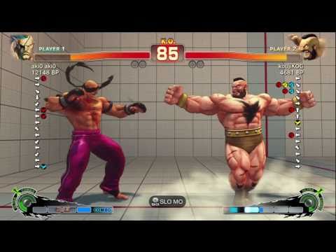KOG [Zangief] vs aki0 aki0 [Sagat] SSF4 Japanese Online Ranked Matches - TRUE-HD