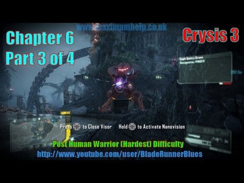 18 Only Human Pt3/4 Crysis 3 Stealth Walkthrough Hardest Difficulty Max Graphical Settings 1080p