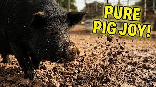 Our Pigs Are Living Their Best Life | 5 Minutes of Pure Farm Joy | Texas Farm Sounds
