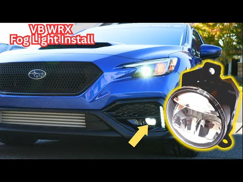 VB WRX fog lights install including fog light switch, relay location 2022 2023 2024 Subaru WRX