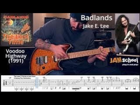 Badlands The Last Time Jake E. Lee Guitar Solo (With TAB)