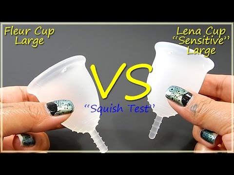 Lena Cup Sensitive Lg vs Fleur Lg "Squish Test" - Menstrual Cups