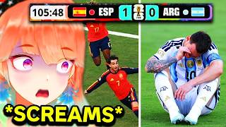 Kiara reacts to the moment Spain won the World Cup: