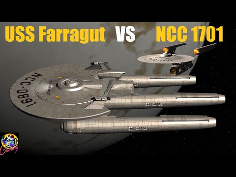 Kelvin USS Farragut VS USS Enterprise - Star Trek Ship Battles - Bridge Commander
