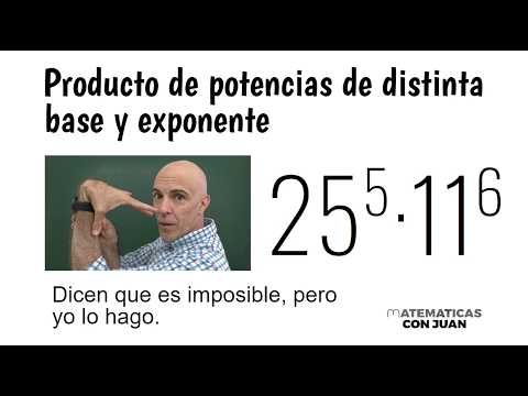 PRODUCTO DE POTENCIAS CON DISTINTA BASE Y EXPONENTE.