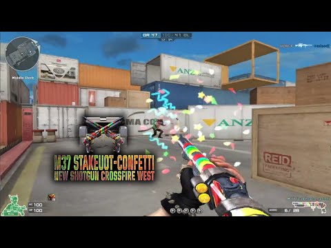 Crossfire West - New M37 STAKEOUT-CONFETTI & Team Death Match Game played