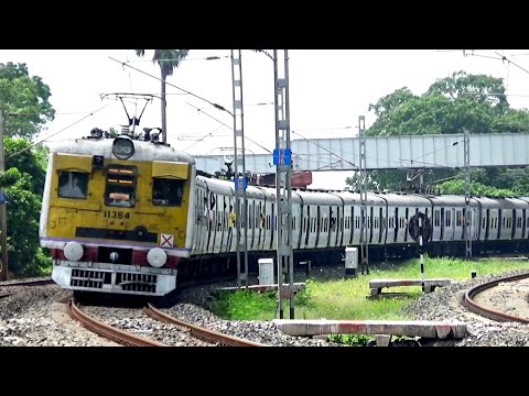 Most Dangerous Curve - Kolkata Trains on a Sharp 90 Degree Curve at Full speed #indianrailways