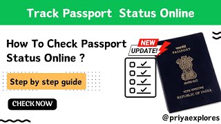 How to Check Passport Status Online in tamil | Track Passport Application |  Passport Status Online