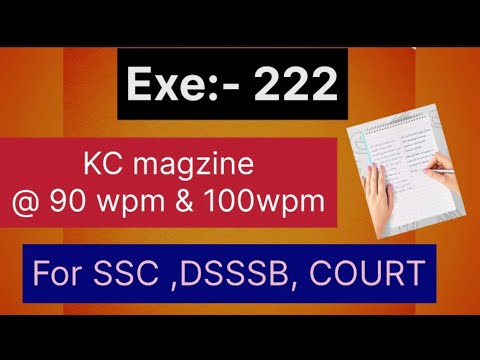 Transcription no 222 @ 90wpm & 100wpm! Shorthand dictation #kailashchandradictation 