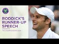 Andy Roddick's emotional 2009 runners-up speech | Wimbledon Retro