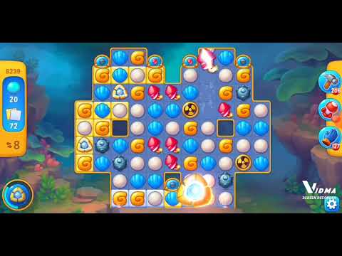 Fishdom. 8239 level no boosters and diamonds - 14 moves