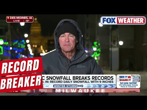 Record-breaking Snowfall Across The Midwest After Major Snowstorm Over The Weekend