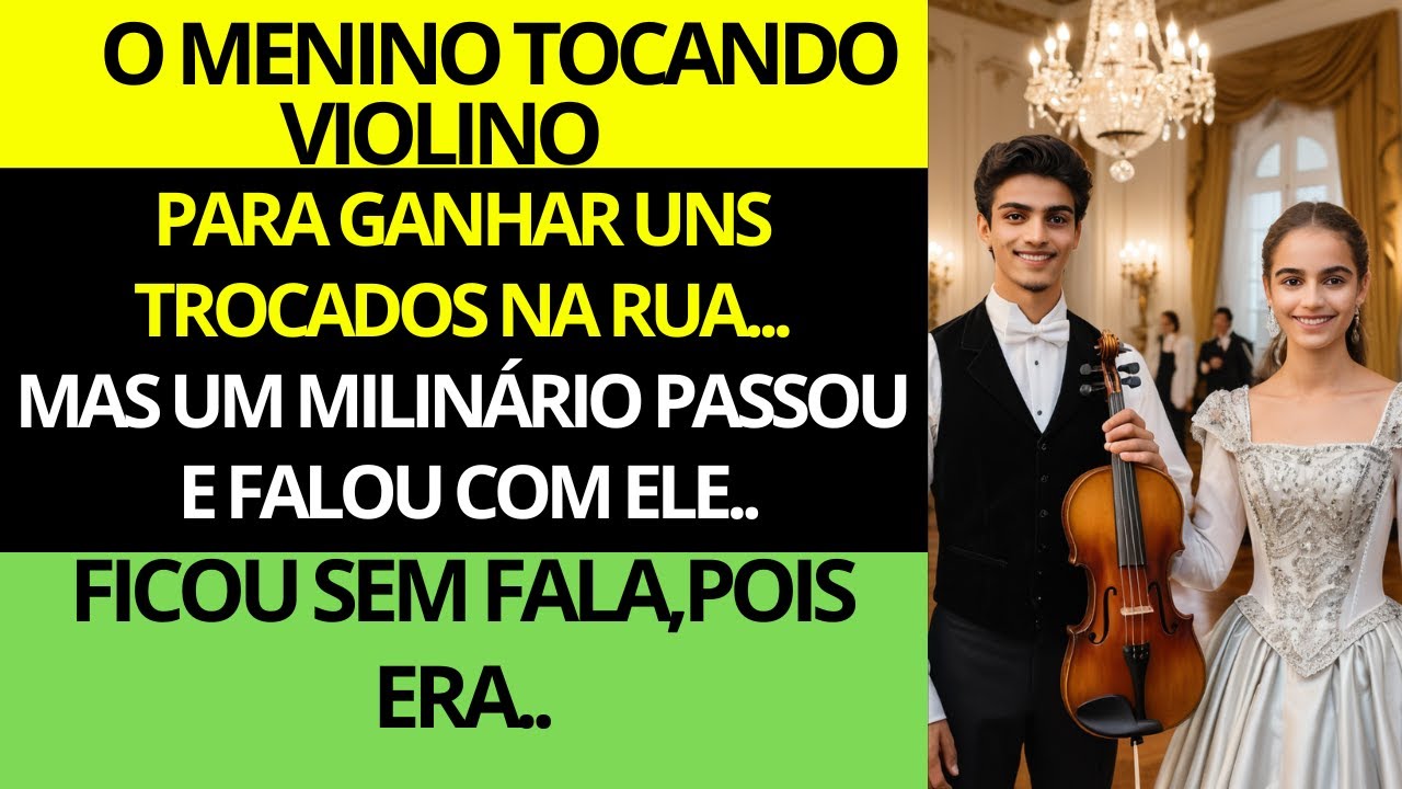 O menino estava tocando violino. Mas quando um Milionário falou com ele...