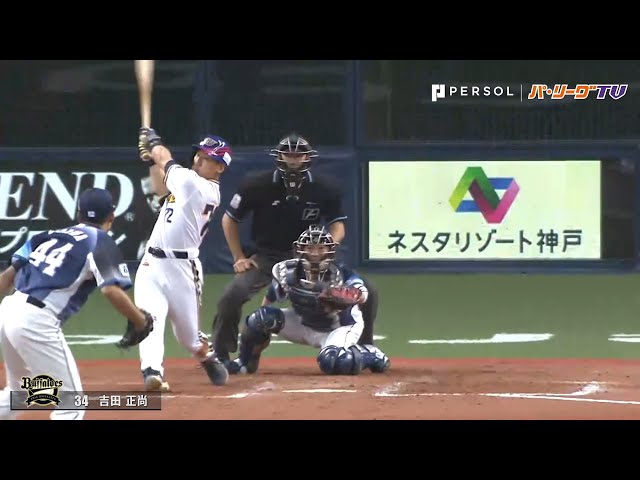 バファローズ・吉田正 豪快な勝ち越しHRとバット投げをマルチで