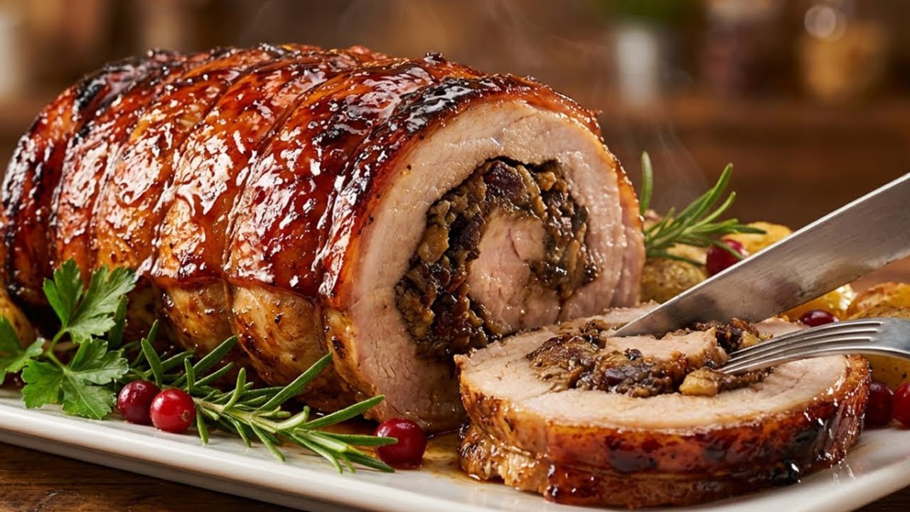 I make this every Christmas. My guests are delighted! Amazing filling for pork loin roll.