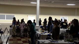 Fred Baker Leads Dunn PAL Banquet Attendees In Pledge