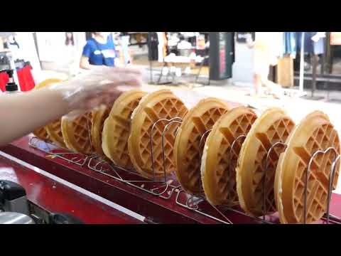 Amazing Korean Waflle With Whipped Cream Cheese | Korean Street Food