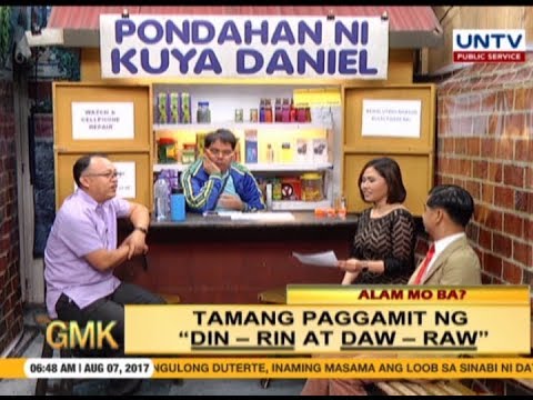 Tamang pag gamit ng "Din / Rin" at "Daw / Raw" | Alam Mo Ba - UNTV News