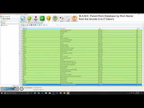 M.A.M.E. Arcade Parent Rom Database from my A to Z Video's Text Version