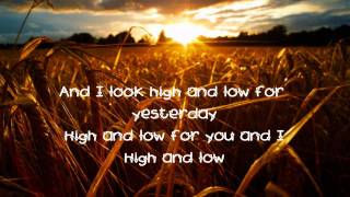 Lyrics High and Low by Greg Laswell