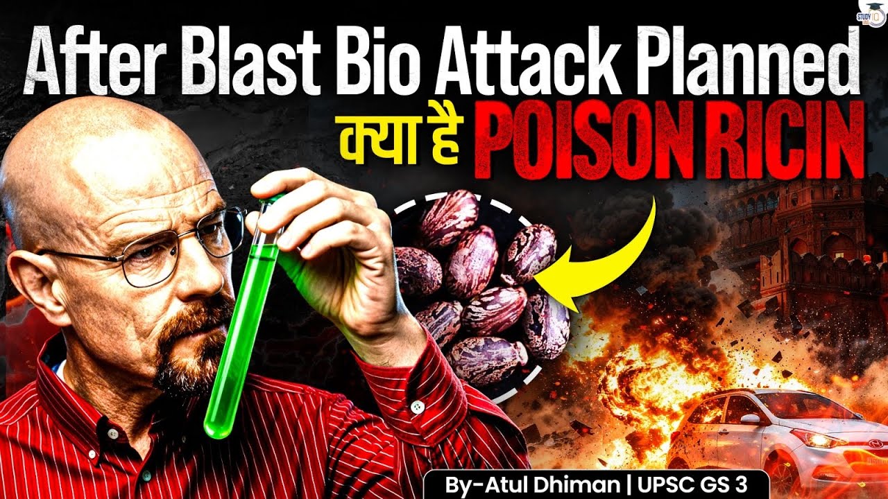 India In Danger: Ricin Terror Plot Explained | Bio Terrorism | National Security | GS 3 | StudyIQ