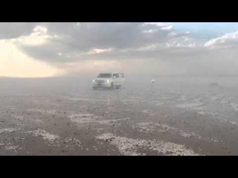 أمطار وبرد وسيل مشاش بن جرود شمال القصيم