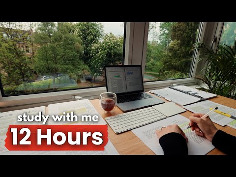 LIVE | 15 HOUR STUDY WITH ME | Pomodoro 50/10, Rain Sounds, Deep Work Focus, Cozy UK Ambience