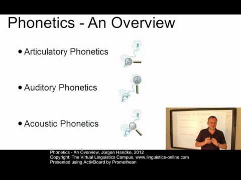 PHO101 - Phonetics (Overview)