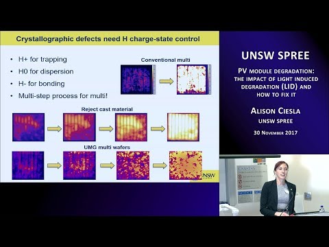 UNSW SPREE 201711-30 Alison Ciesla - PV module light induced degradation (LID) and how to fix it