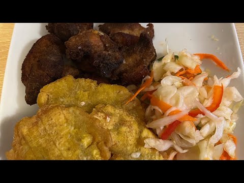 HAITIAN PORK GRIOT AND TOSTONES RECIPE