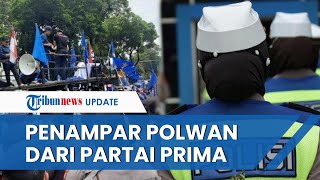 Sosok Wanita Penampar Polwan saat Demo Ternyata dari Partai Prima, Wajahnya Terekam CCTV
