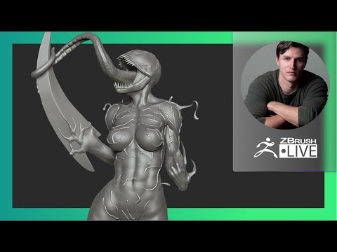 Sculpting Toys with 3D Printing in Mind: Lady Carnage: Marvel Comics Fan Art - Ian Robinson - ZBrush
