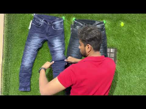 Comfort fit lycra jeans for men, plain