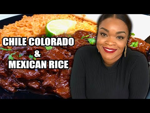 Chile Colorado | Mexican Rice | Mexican Red Chile Beef...