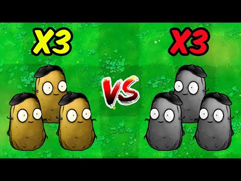 PVZ 1 Hybrid Challenge - 3 Random Hybrid Nuts Vs 3 Imitator Zombies - Who Will Win?