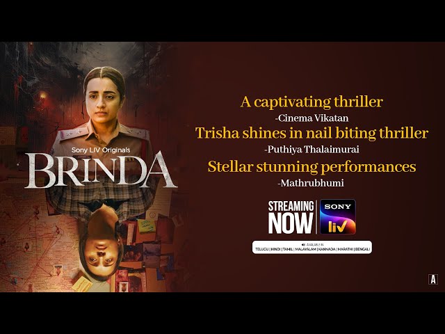 Brinda | Telugu | Trailer | Trisha, Indrajith Sukumaran | Streaming Now | Sony LIV